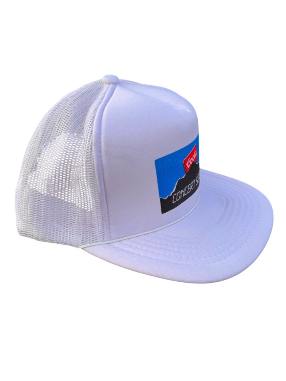 Coors Mens Snapback Trucker Hat Consert Series White Adjustable Mesh Back Vtg - Picture 7 of 12